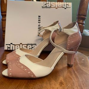 Chelsea Crew Godiva Heels in Blush & Bone, Size 40 -  New in box